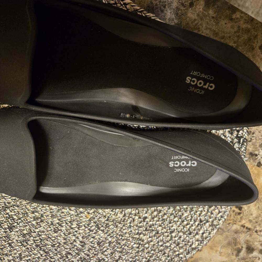CROCS Women's Elegant Dark Gray Loafers - Picture 3 of 6
